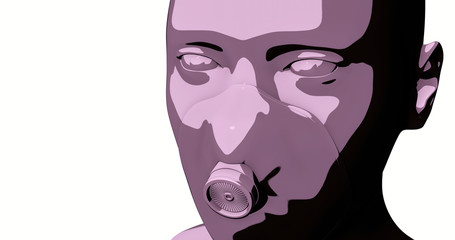 Schutzmasken gegen Covid-19, Konzept Sicherheit vor Ansteckung