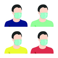 breathing medical respiratory mask. Hospital or pollution protect face masking.