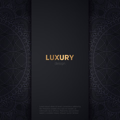 luxury mandala dark design background