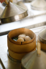 Hakao one of dimsum food with steam