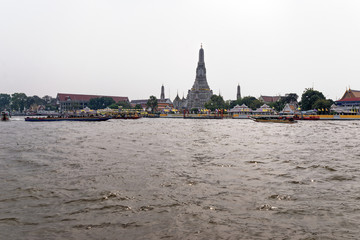 Fototapeta na wymiar Bangkok's Chao Phraya River in Thailand