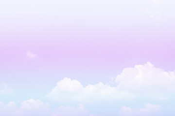 Sky and cloudy with beautiful pastel colors background.Soft cloud in the sky.
