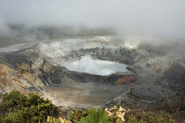 The Poas Volcano in Costa Rica.
