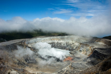 The Poas Volcano in Costa Rica.