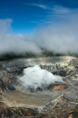 Fototapeta na wymiar The Poas Volcano in Costa Rica.