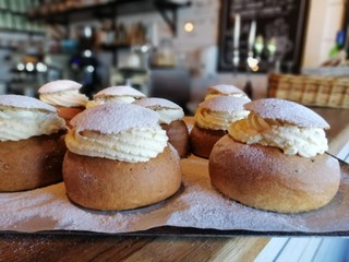 Semla, the famous Swedish cream bun.