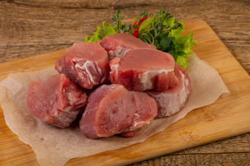 Raw pork tenderloin