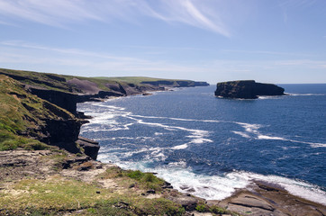 Kilkee cliffs at west coast of Ireland