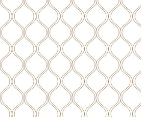 Fototapeta premium Repeating wavy line vector pattern