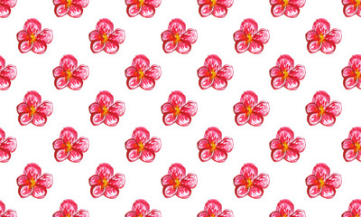 Hand drawn bright watercolor fruit seamless pattern. Food illustration with lemon, banana, avocado, peach