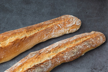 Freshly baked french baguette bread
