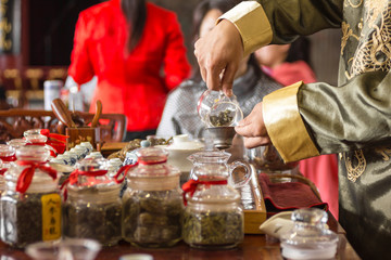 Traditional tea ceremony in China
