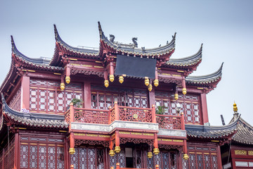 Naklejka premium View of Shanghai old town, China