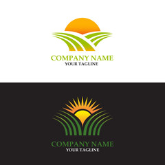 Fototapeta premium Creative Sunrise logo design template. Sunset logo design template.