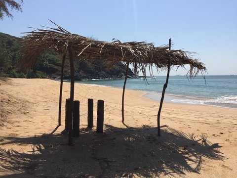 hut on a beach
