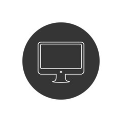 Monitor computer line icon. Vector illustration