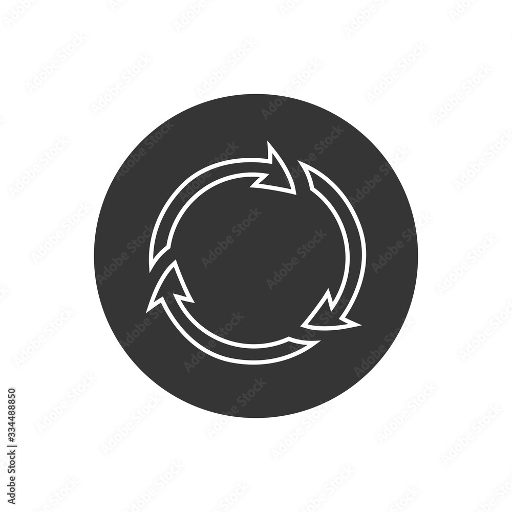 Aufkleber rotation line icon vector. rotation or reload symbol icon