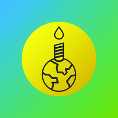 earth birthday earth day icon linear