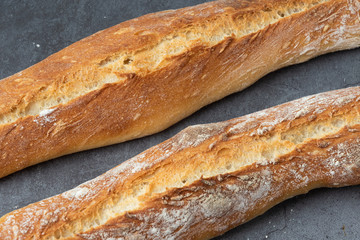 Freshly baked french baguette bread