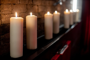 Candles in a dark bdsm room