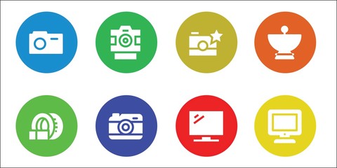 Modern Simple Set of electronics Vector filled Icons