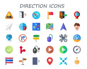 direction icon set