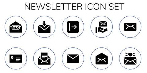 newsletter icon set
