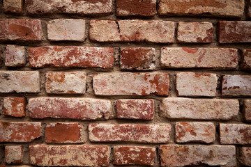Obraz premium Old brick wall, a beautiful background for wallpaper, laminate, panels, furniture.