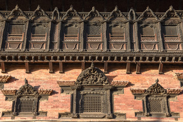 Architectural detail of Durban square at Bhaktapur on Nepal