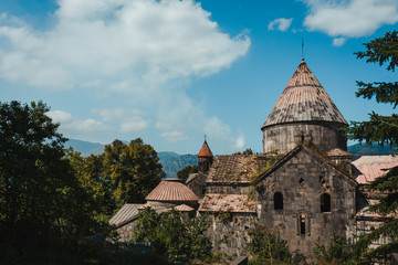 Sanahin Monastery old ancient church in Tchantinler mountains near Alaverdi, Armenia