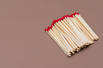 matches on a craft color background