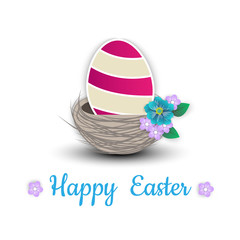 easter egg with ribbon