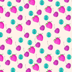 seamless pattern with berries