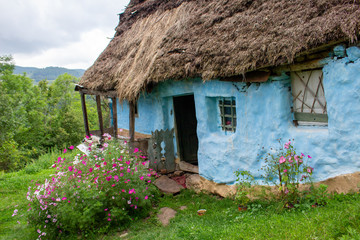 Fototapeta na wymiar Old inhabited house in the Apuseni Mountains