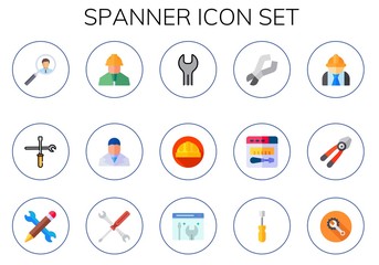 Modern Simple Set of spanner Vector flat Icons