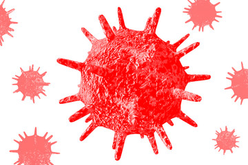 Coronavirus 2019 COVID-19 outbreak. Biology science 3D illustration.