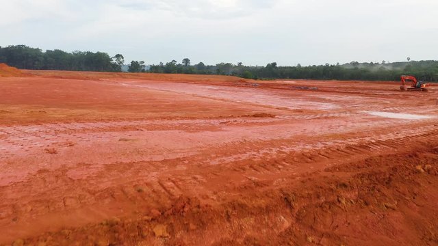 deforestation of the jungle for mining, plantation or fine wood