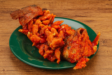 Chinese cuisine squirrel fish with sauce