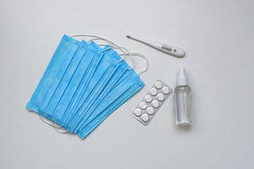 Medical mask on the white background