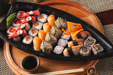 sushi boat travel take out