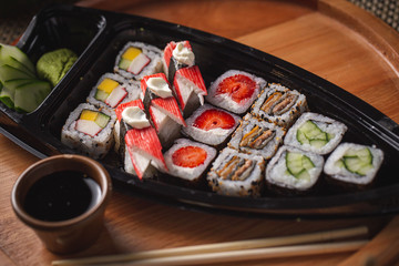 sushi boat travel take out