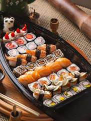 sushi boat travel take out