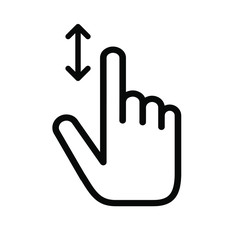 scroll icon on white background