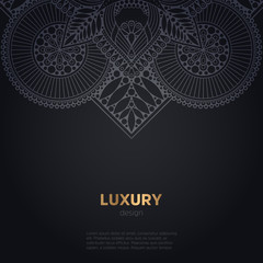 luxury mandala dark design background