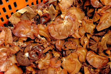 Dried root ginger in Street Food Market