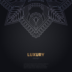 luxury mandala dark design background