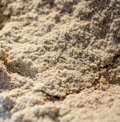 New white sand in macro shot.