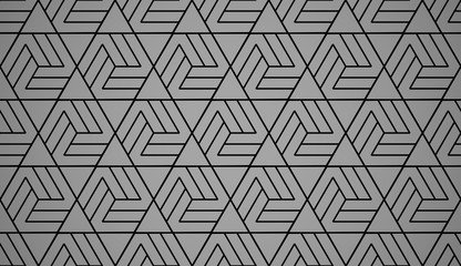 Abstract geometric pattern. A seamless vector background. Black and grey ornament. Graphic modern pattern. Simple lattice graphic design