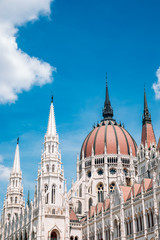 Obraz premium Hungarian Parliament Building in Budapest, Hungary