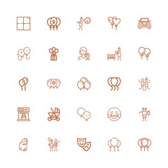 Editable 25 happiness icons for web and mobile
